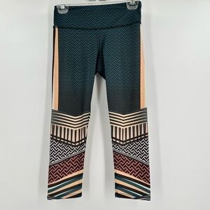 Onzie Yoga  Graphic Capri Empire Athletic Pull On Leggings Size XS